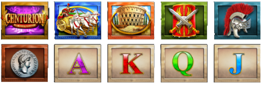 A list of Centurion Slot Symbols