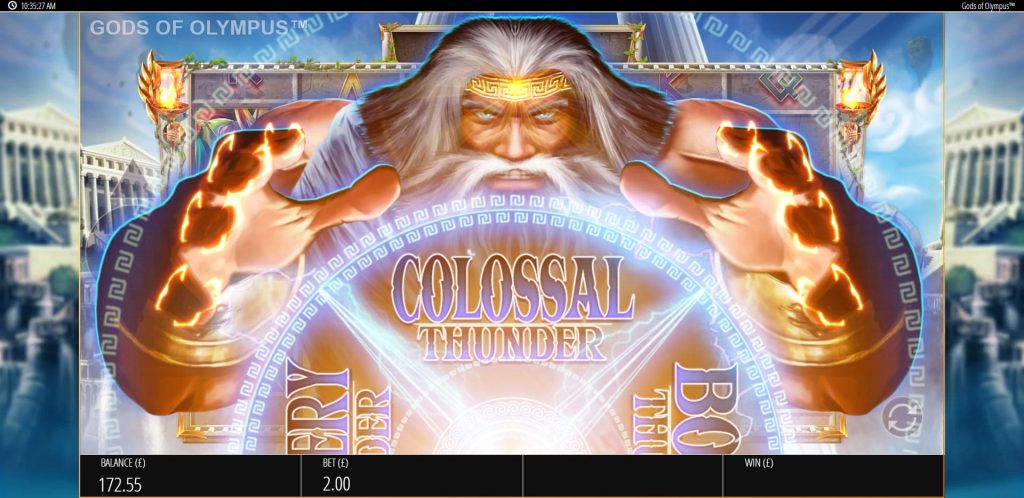 Colossal Thunder  Feature Image for Gods of Olynpus Megaways Slot