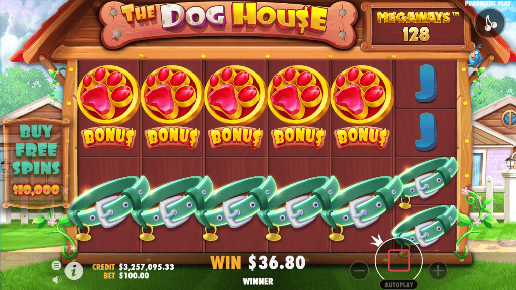 Dog House Megaways Slot Bonuses Screenshot