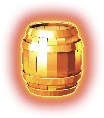 King Kong Cash Golen Golden Barrel Bonus Feature Symbol