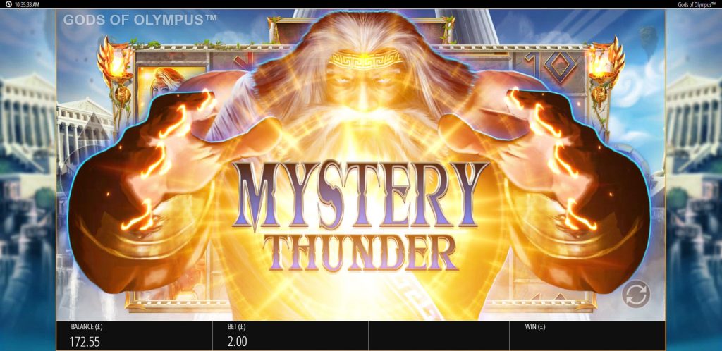 Mystery Thunder Feature Image for Gods of Olynpus Megaways Slot