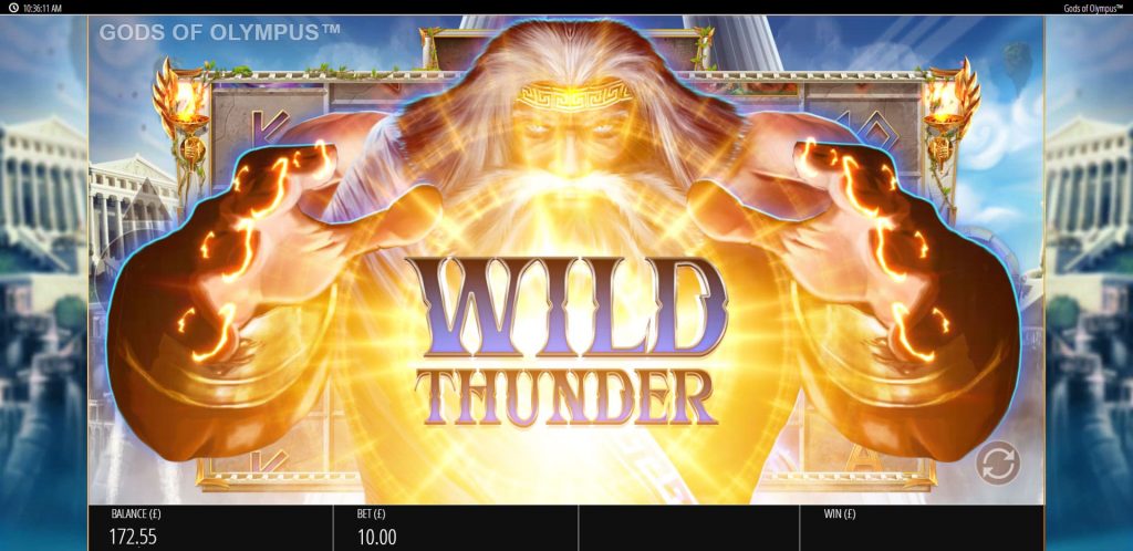 Wild Thunder Feature Image for Gods of Olynpus Megaways Slot
