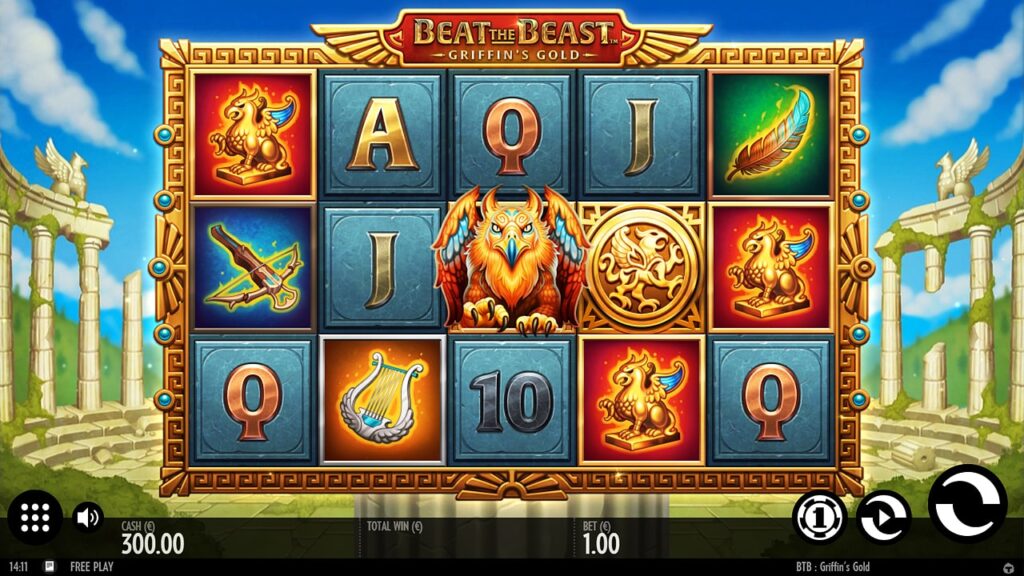 Beat the Beast Griffin's Gold Slot Game Screen