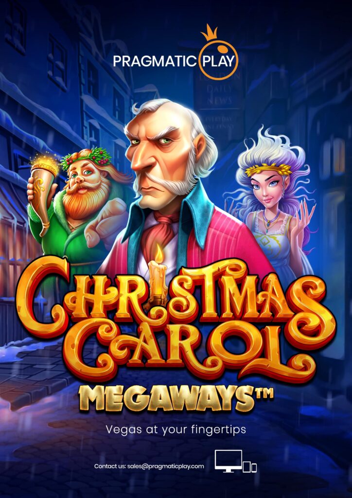 Christmas Carol Megaways Slot Game Promotional Poster