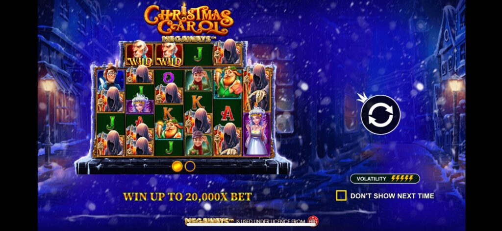 Christmas Carol Megaways Slot Game Wild Symbol Bonus on game screen