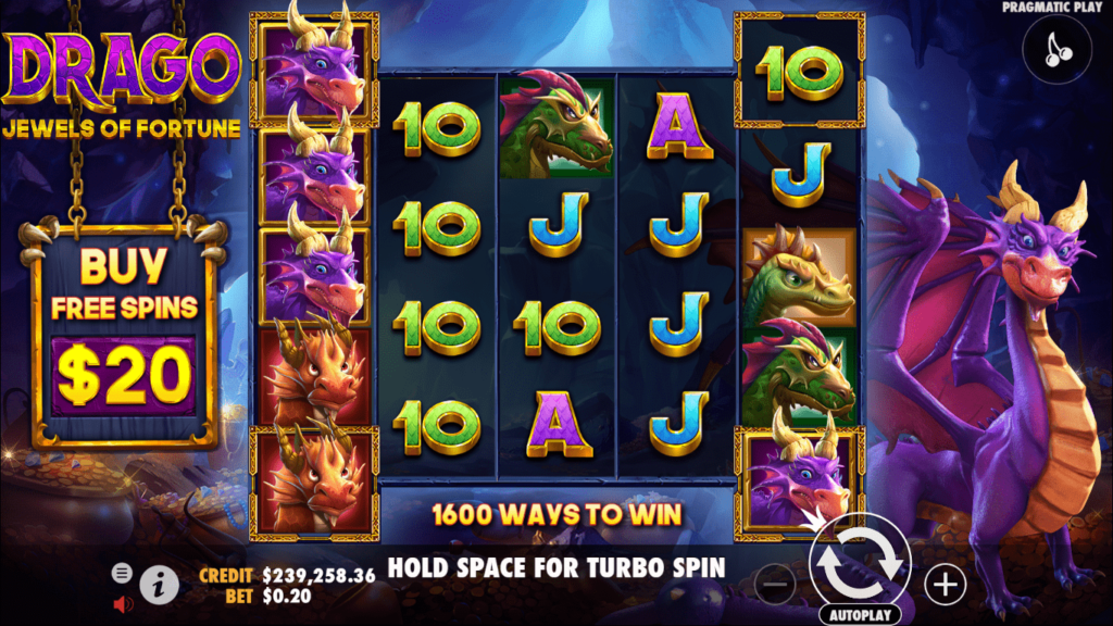 Drago Jewels of Fortune Slot Game Free Spins Bonus