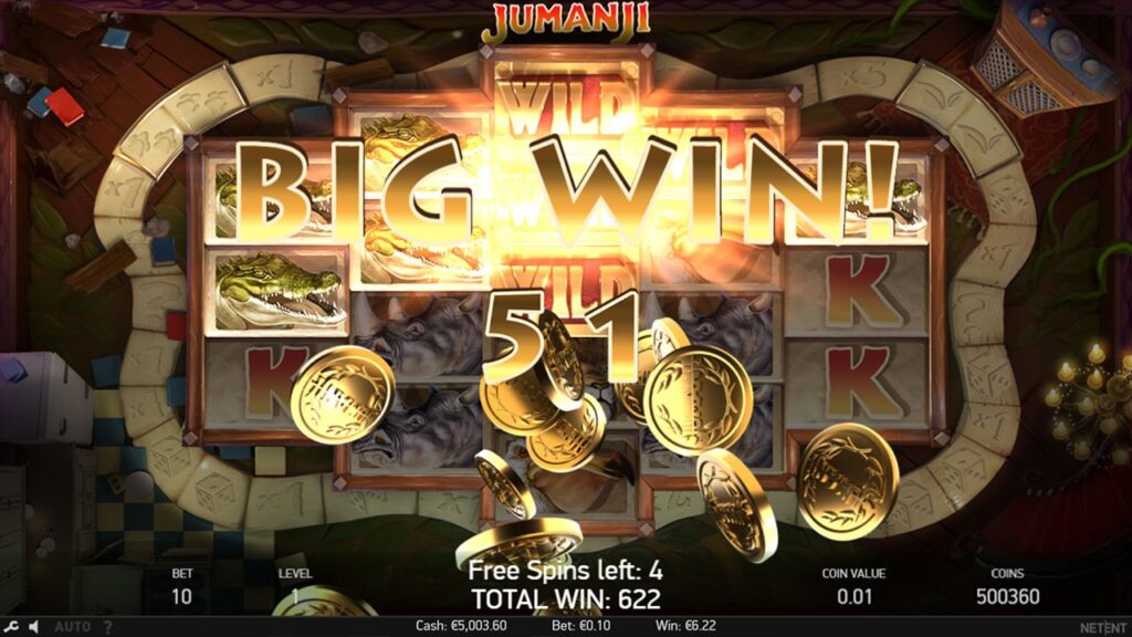 Jumanji Slot Free Spins Big Win