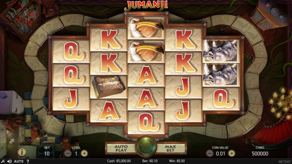 Jumanji Slot Game Game Screen