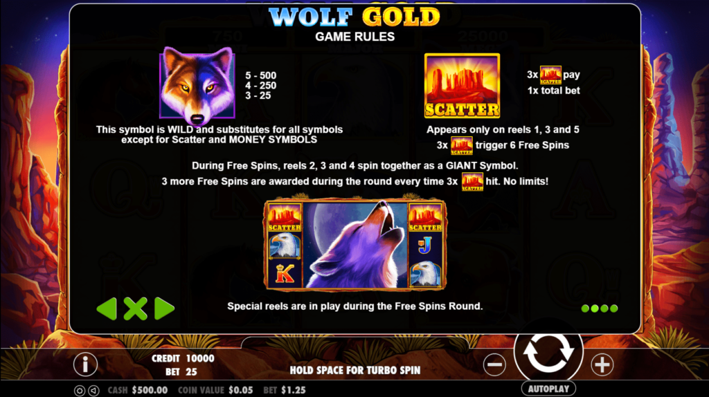 Wolf of Gold Slot Bonus Rules