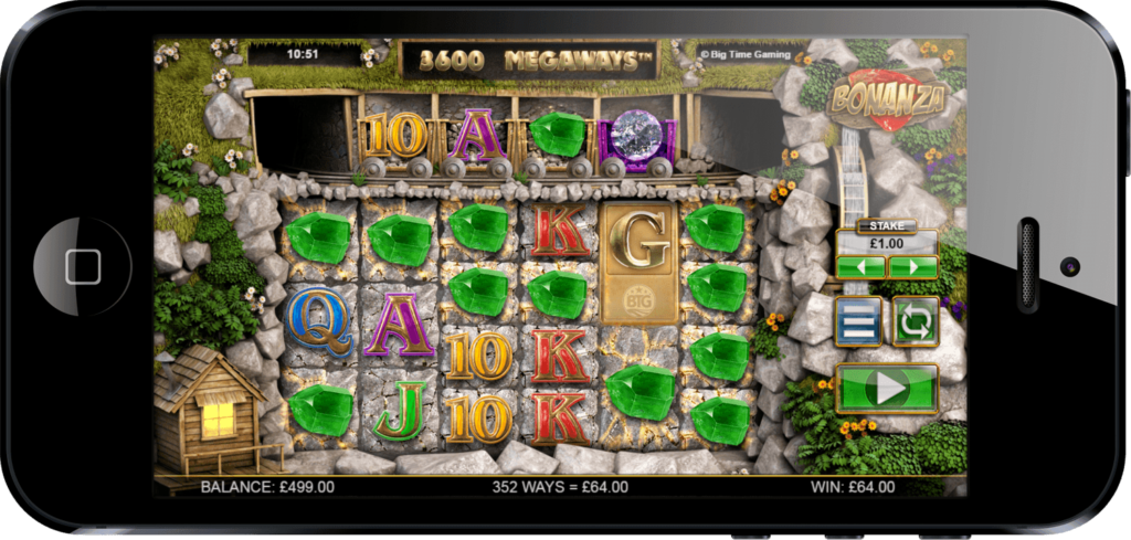 Bonanza Megaways Slot Big Win on Mobile Device